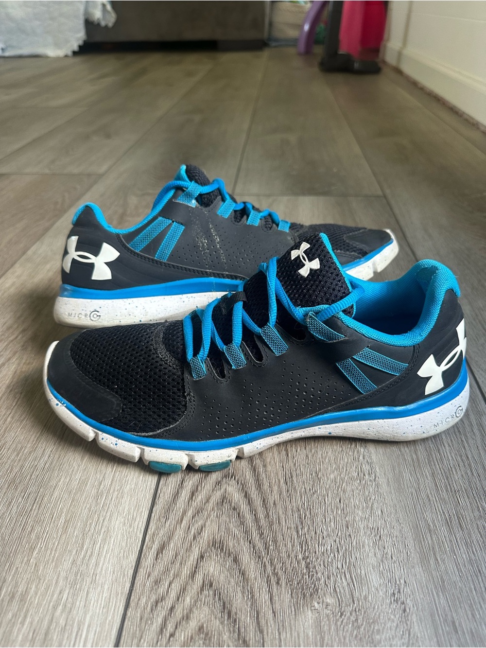Under Armour Black and Blue Men's Athletic Shoes